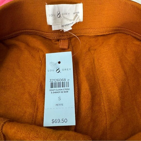 Lou & Grey burnt orange sweatpants size small petite - Picture 3 of 3